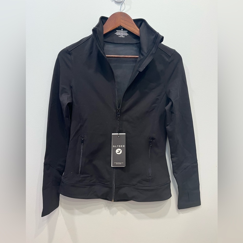 Glyder Women's Athletic Full Zip Rider Jacket in Black